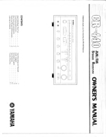 Yamaha CR-440 - Owners Manual